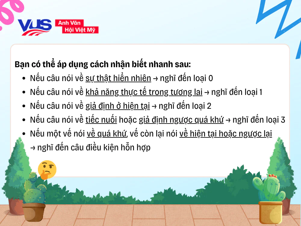 Ph&acirc;n biệt c&aacute;c loại c&acirc;u điều kiện (IF) trong tiếng Anh