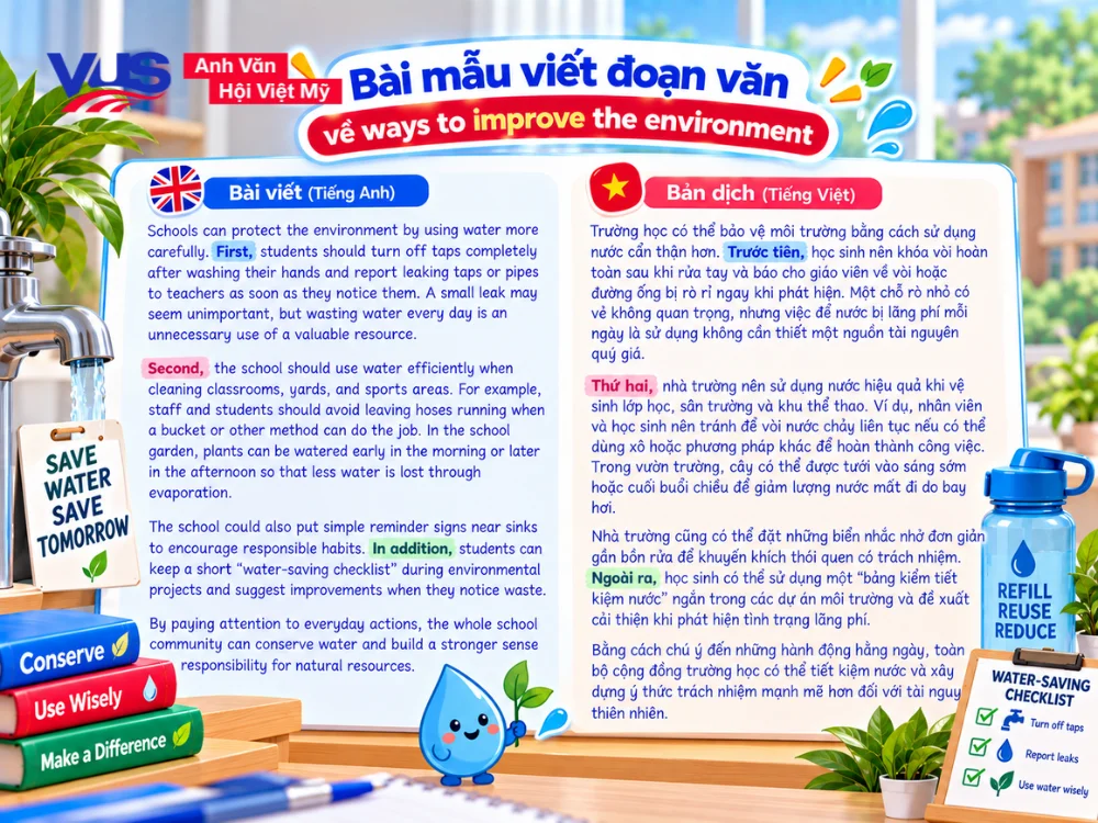 B&agrave;i mẫu 7: Saving water