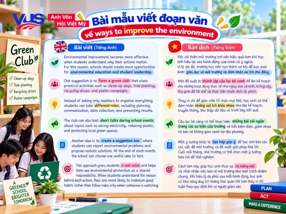 B&agrave;i mẫu 8: Starting a green club