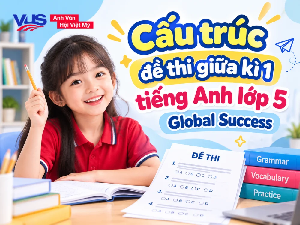 Cấu tr&uacute;c đề thi giữa k&igrave; 1 tiếng Anh lớp 5 Global Success