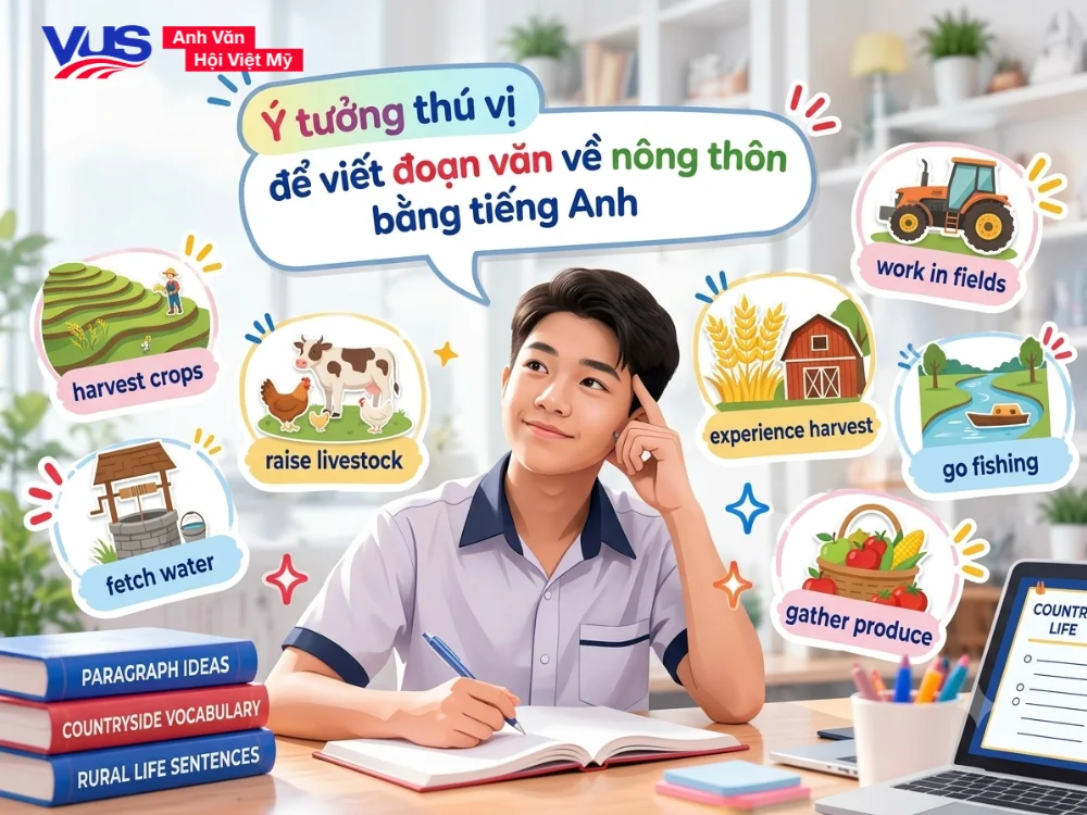 Những &yacute; tưởng th&uacute; vị để viết đoạn văn về n&ocirc;ng th&ocirc;n bằng tiếng Anh