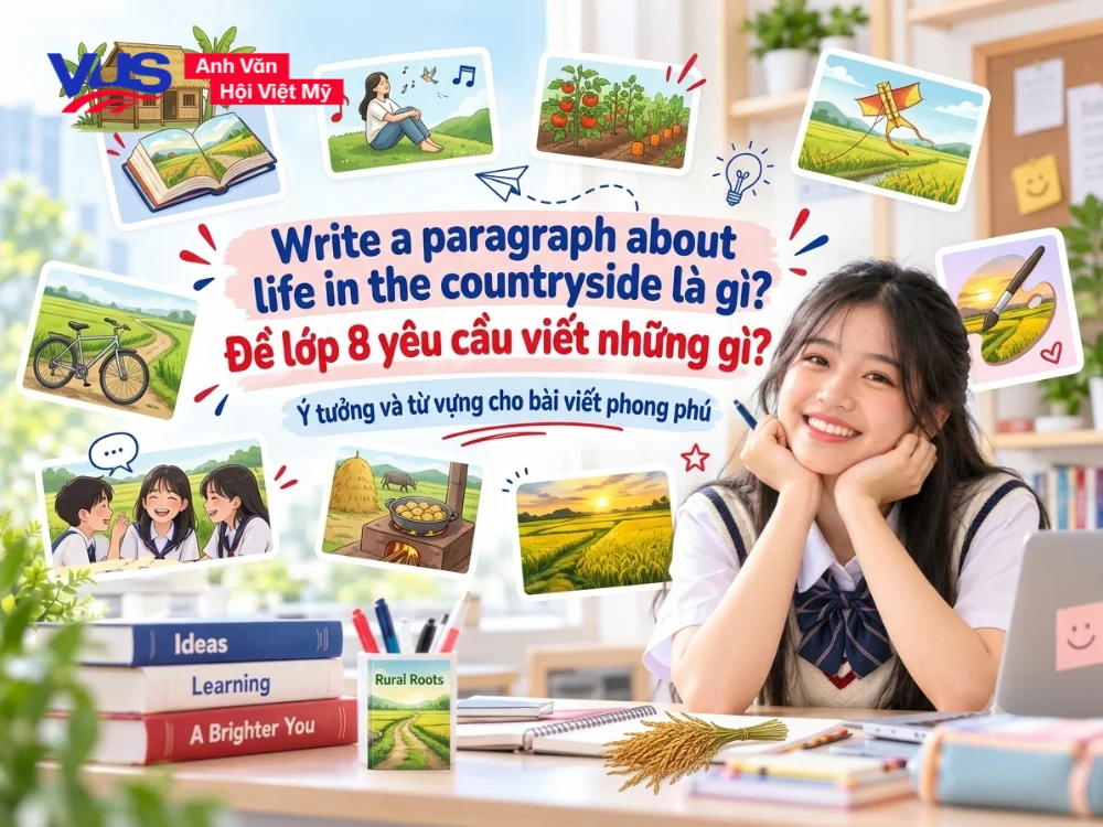 Write a paragraph about life in the countryside l&agrave; g&igrave;? Đề lớp 8 y&ecirc;u cầu viết những g&igrave;?
