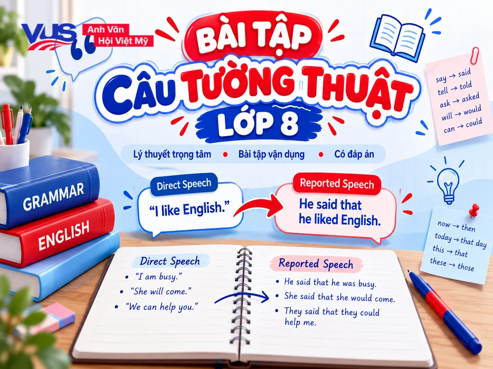 b&agrave;i tập c&acirc;u tường thuật lớp 8